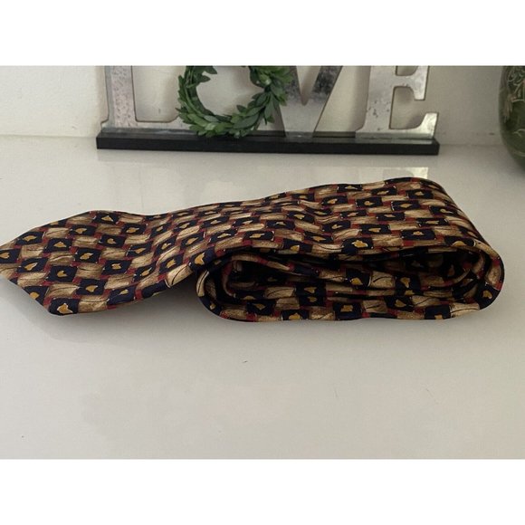 Ermenegildo Zegna Vintage Abstract Floral Tulip‎ Silk Neck Tie Made in Italy EUC - Picture 10 of 16